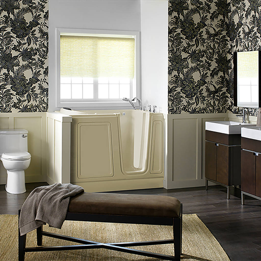 Acrylic Luxury Series 30x51-inch Walk-In Bathtub with Air Spa System - Right Door/Drain with Tub Faucet 3051119AR.L
