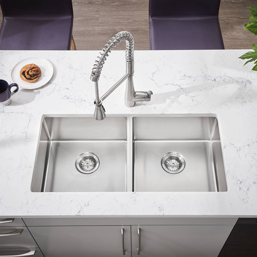 Pekoe 35x18-inch Double Bowl Stainless Steel Kitchen Sink 18DB9351800.075