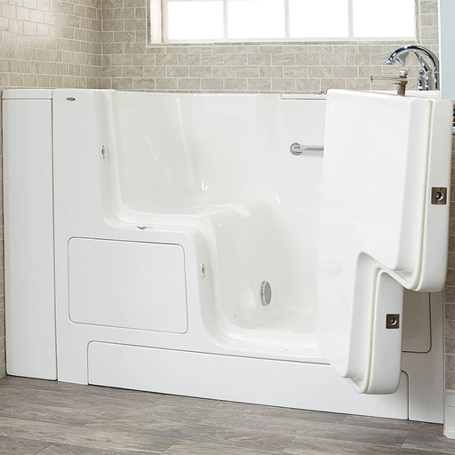 Gelcoat Value Series 32x52-inch Outward Opening Door Soaking Walk-In Bathtub - Right Door/Drain with Tub Faucet 3252OD709SR.W