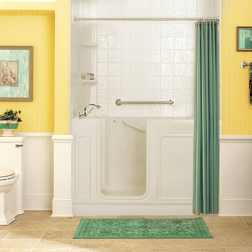 Gelcoat Premium Series 32x60-inch Walk-In Bathtub with Whirlpool Massage System - Left Door/Drain with Tub Faucet 3260219WL.L