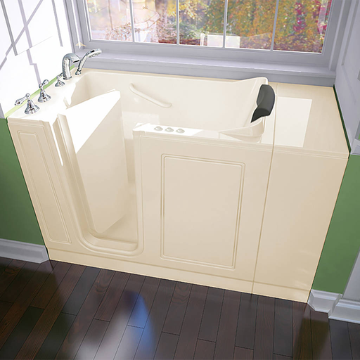 Luxury Series 28X48-inch Left Drain Walk-in Tub Combination Massage with Tub Faucet 2848119CL.L