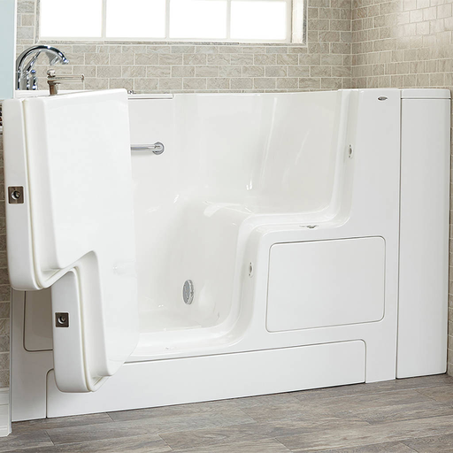 Gelcoat Value Series 32x52-inch Outward Opening Door Soaking Walk-In Bathtub - Left Door/Drain with Tub Faucet 3252OD709SL.W