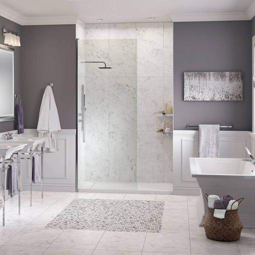 Townsend 60 x 32 Inch Solid Surface Shower Base - Right Drain 6032SMRHOL.218