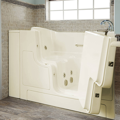 Gelcoat Value Series 30x52-inch Outward Opening Door Walk-In Bathtub with Whirlpool Massage System - Right Door and Drain 3052OD709WR.L