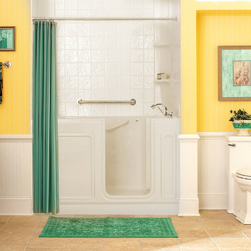 Gelcoat Premium Series 32x60-inch Walk-In Bathtub with Air Spa System - Right Door/Drain with Tub Faucet 3260219AR.L