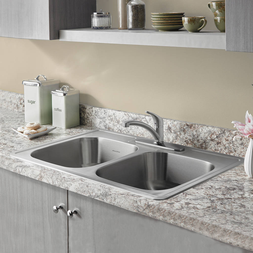 Colony 33x22-inch Double Bowl Stainless Steel Kitchen Sink 20DB8332283S.075