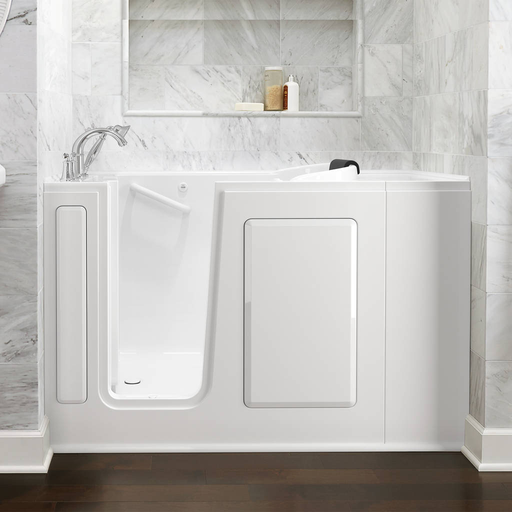Gelcoat Premium Series 48x28 Inch Walk-In Bathtub with Air Massage System - Left Hand Door and Drain SSM-4828LA.WH