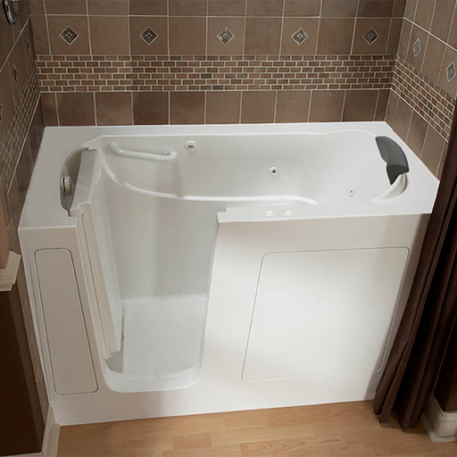 Gelcoat Premium Series 30x60-inch Walk-In Bathtub with Combination Air Spa and Whirlpool Massage Systems - Left Door/Drain 3060105CL.W