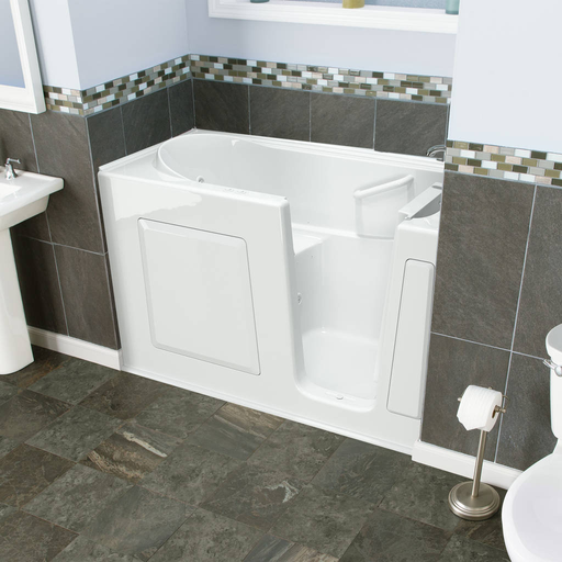 Gelcoat Entry Series 60x30 Inch Walk-In Tub with Dual Air Massage and Jet Massage Systems – Right Hand Door and Drain SSA6030RD.WH