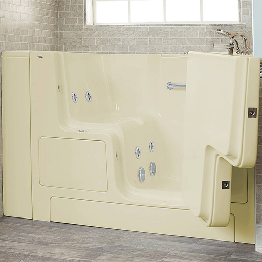 Gelcoat Premium Series 32x52-inch Outward Opening Door Walk-In Bathtub with Whirlpool Massage Systems - Right Door/Drain with Tub Faucet 3252OD109WR.L