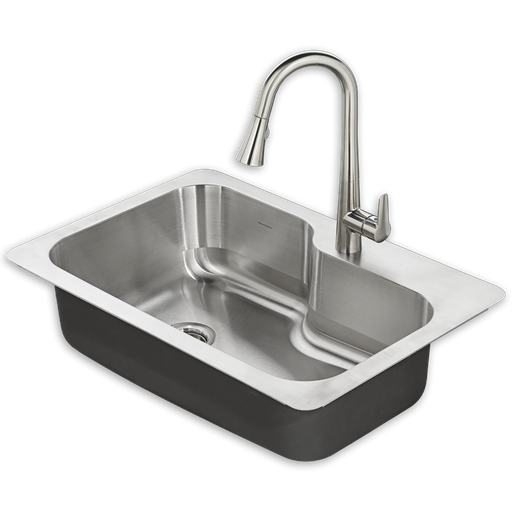 Raleigh 33x22 Stainless Steel Kitchen Sink Kit 20SB332211C075.075