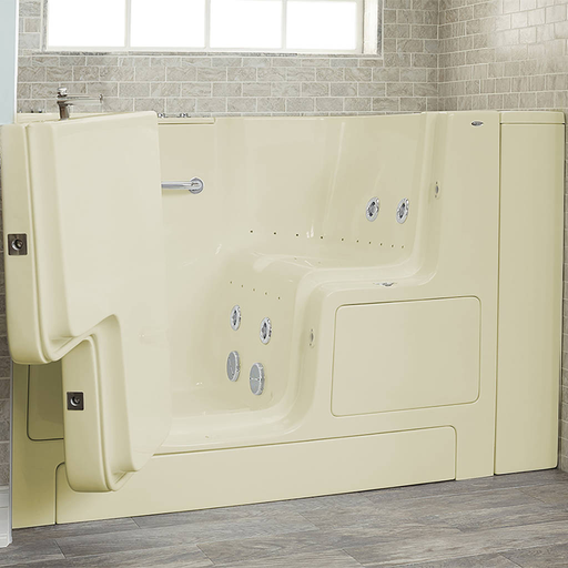 Gelcoat Premium Series 32x52-inch Outward Opening Door Walk-In Bathtub with Combination Air Spa and Whirlpool Massage Systems - Left Door/Drain 3252OD105CL.L