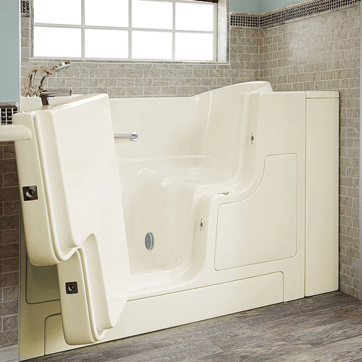Gelcoat Premium Series 30x52-inch Outward Opening Door Soaking Walk-In Bathtub - Left Door/Drain with Tub Faucet 3052OD109SL.L