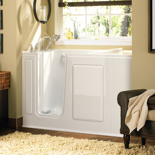 Gelcoat 28x48-Inch Walk-in Bathtub with Whirlpool System – Left Hand Door and Drain 2848309WL.W
