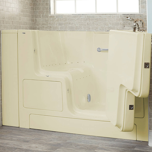 Gelcoat Premium Series 32x52-inch Outward Opening Door Walk-In Bathtub with Air Spa System - Right Door/Drain with Tub Faucet 3252OD109AR.L