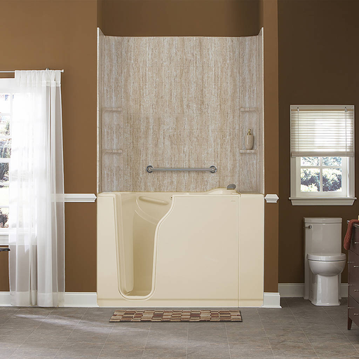 Gelcoat Premium Series 30x52-inch Walk-In Bathtub with Whirlpool Massage System - Left Door and Drain 3052105WL.L