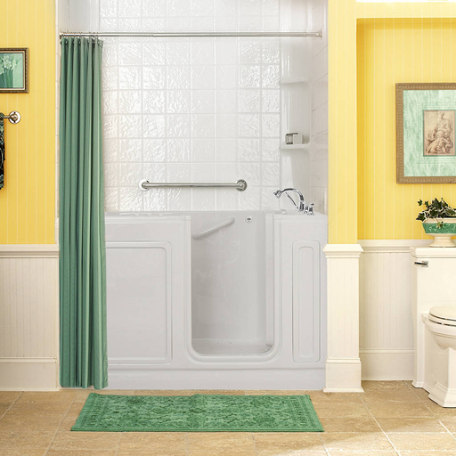 Gelcoat Premium Series 32x60-inch Walk-In Bathtub with Combination Air Spa and Whirlpool Massage Systems - Right Door/Drain with Tub Faucet 3260219CR.W