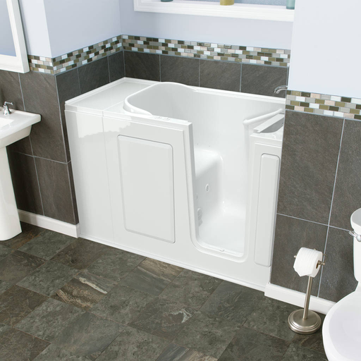 Entry Series 48x28 Inch Walk-In Bathtub with Dual Jet and Air Massage System - Right Hand Door and Drain SSA4828RD.WH