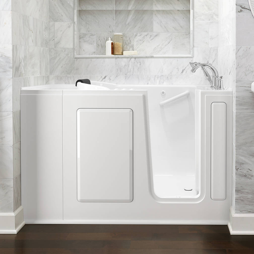 Gelcoat Premium Series 48x28 Inch Walk-In Bathtub with Dual Air Massage and Jet Massage System - Right Hand Door and Drain SSM-4828RD.WH