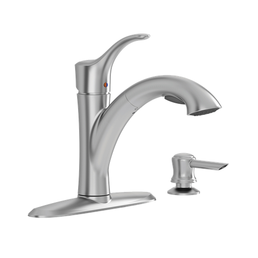 Mesa 1-Handle Pull-Out Kitchen Faucet with Soap Dispenser 9015101.075