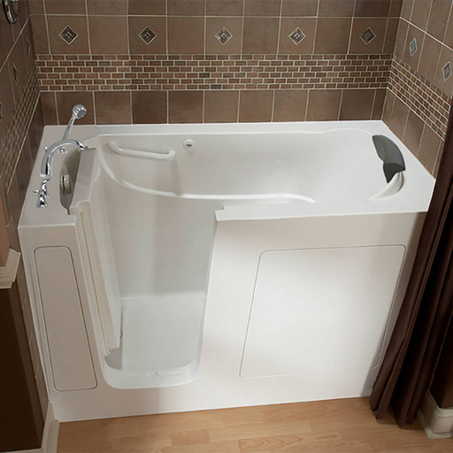 Gelcoat Premium Series 30x60-inch Walk-In Soaking Bathtub - Left Door and Drain 3060109SL.W