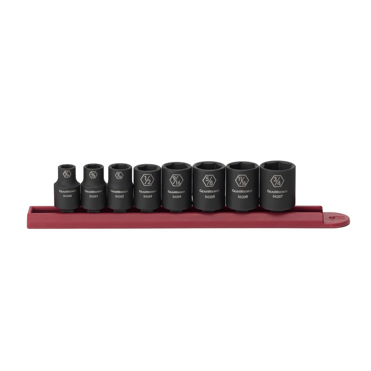 8 Pc. Impact Socket Set SAE 3/8" Drive
