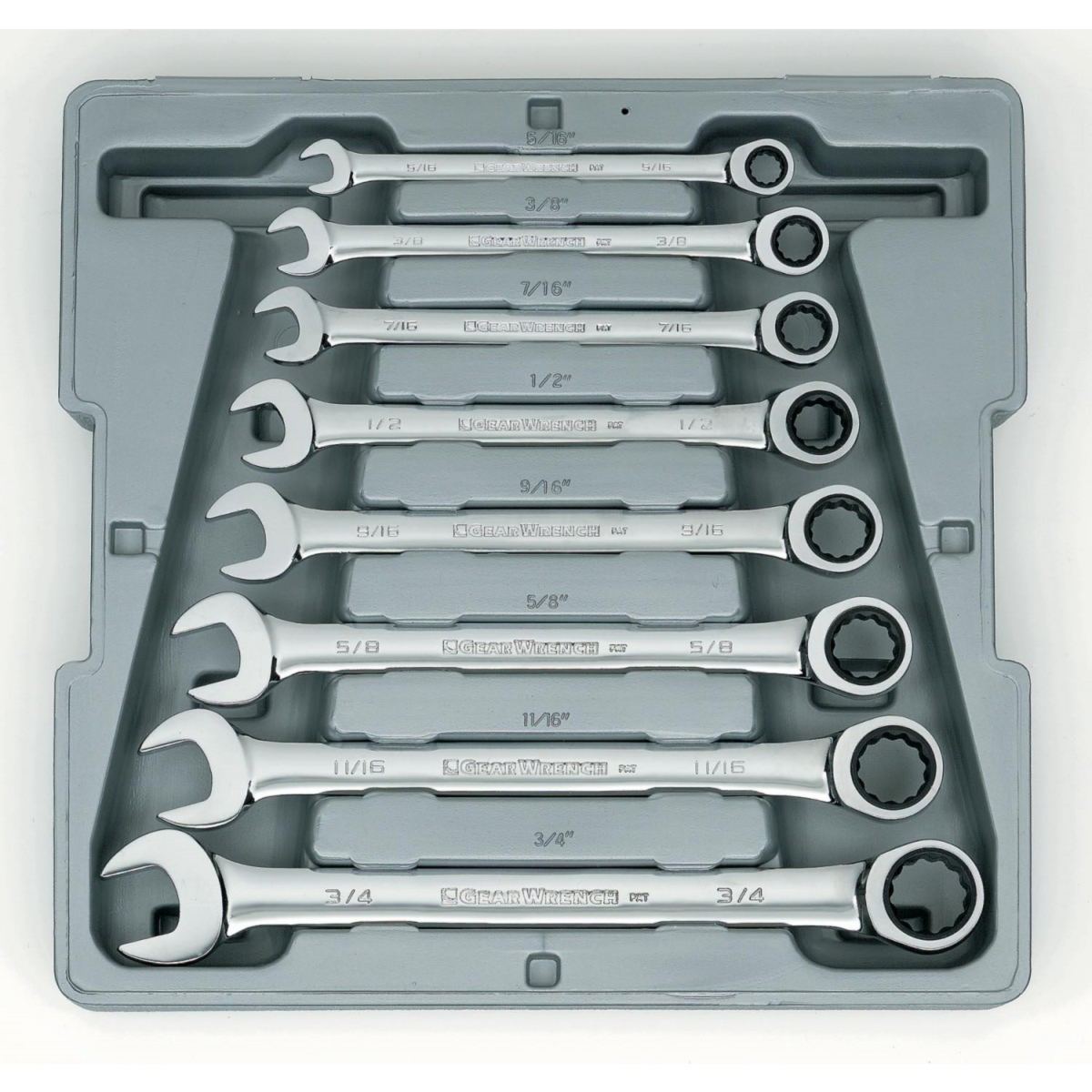8 Pc. Combination Ratcheting Wrench Set SAE