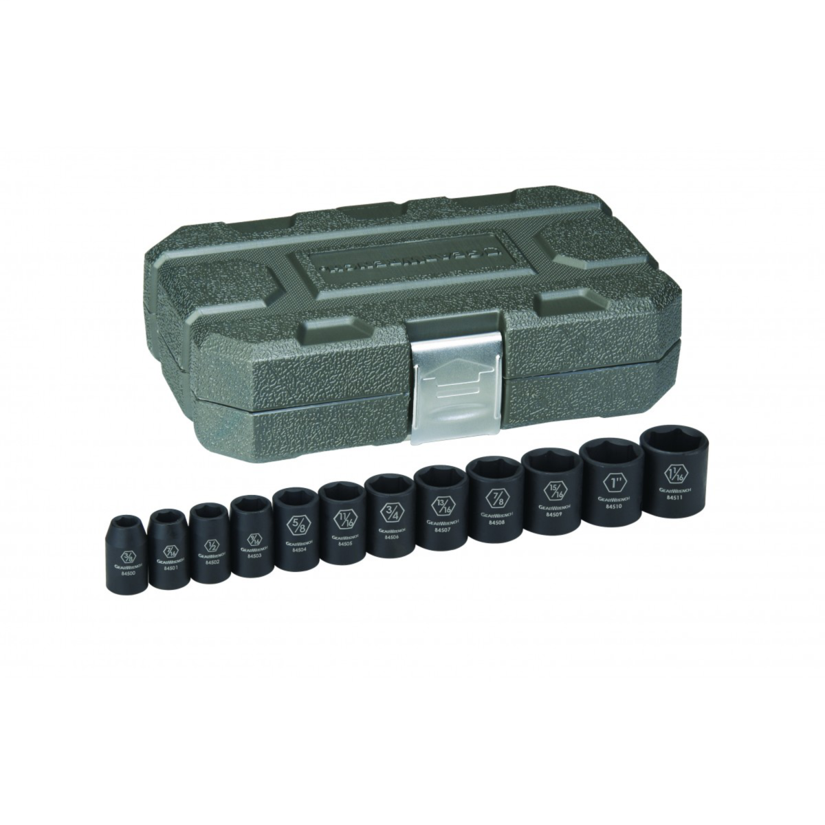 12 Pc. Impact Socket Set SAE 1/2" Drive