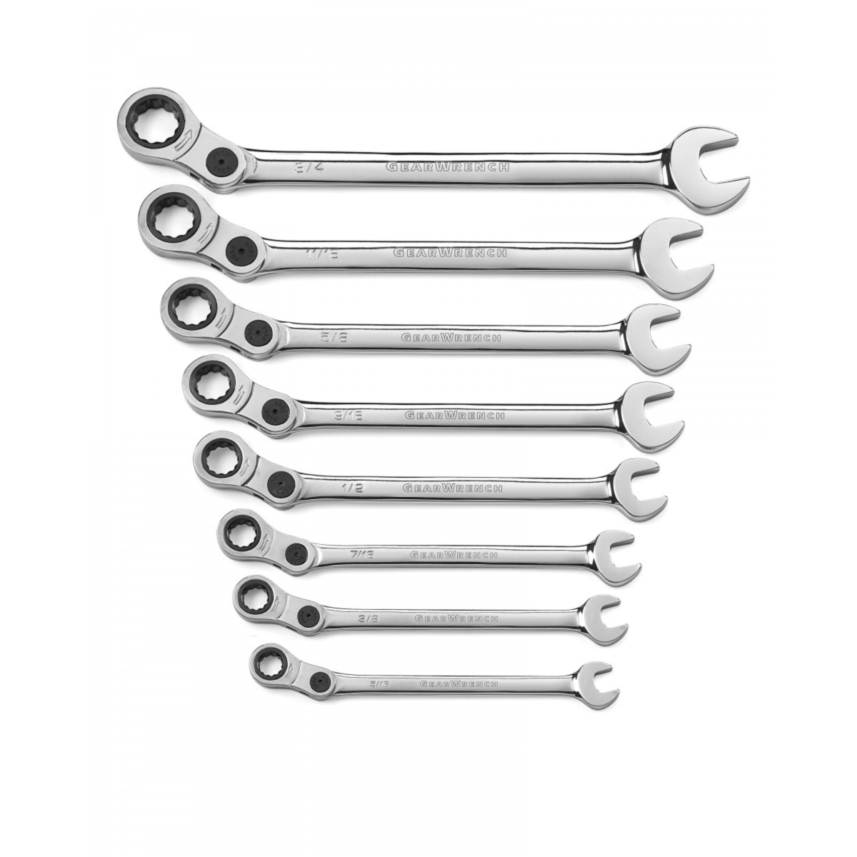 8 Pc. Indexing Combination Wrench Set SAE