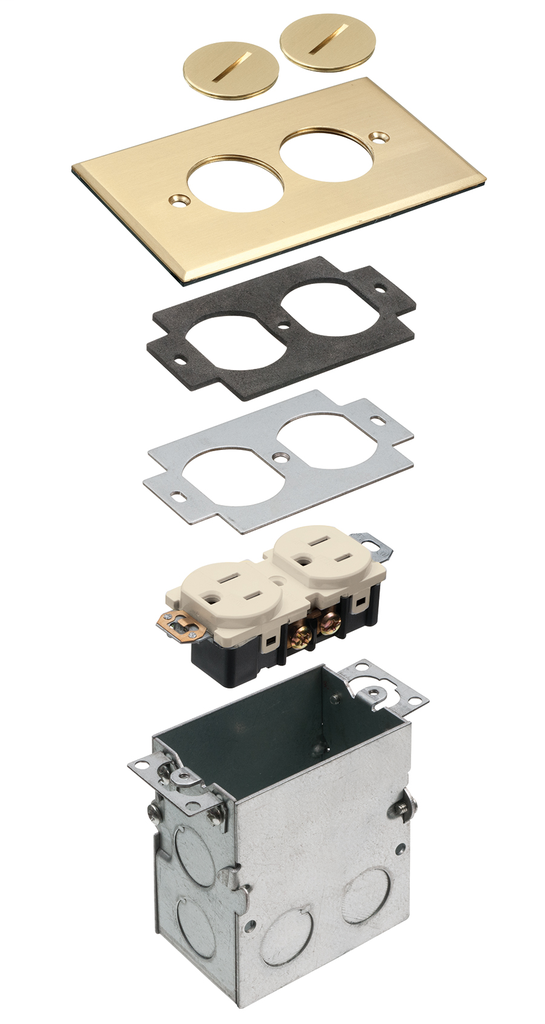 FLB5321MB Floor Box Kit with Steel Box and Metal Cover ...