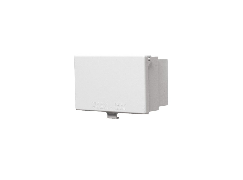 Product image for Arlington 60HW Low Profile Weatherproof Outlet Cover, Horizontal, White