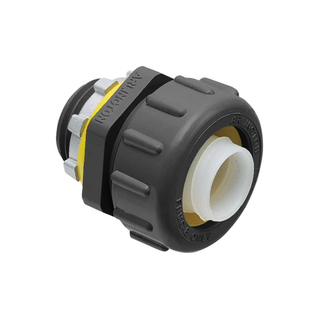 Product image for Arlington NMLT150BL 1-1/2" Non-Metallic Liquidtight Straight Connector, Black