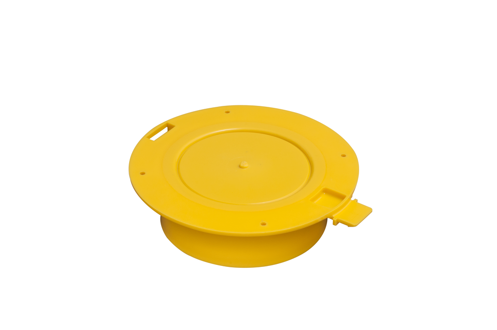 Product image for Arlington EMT300CFT 3" EMT Conduit Cap / Insulating Bushing w/ Flange & Coupler, Plastic