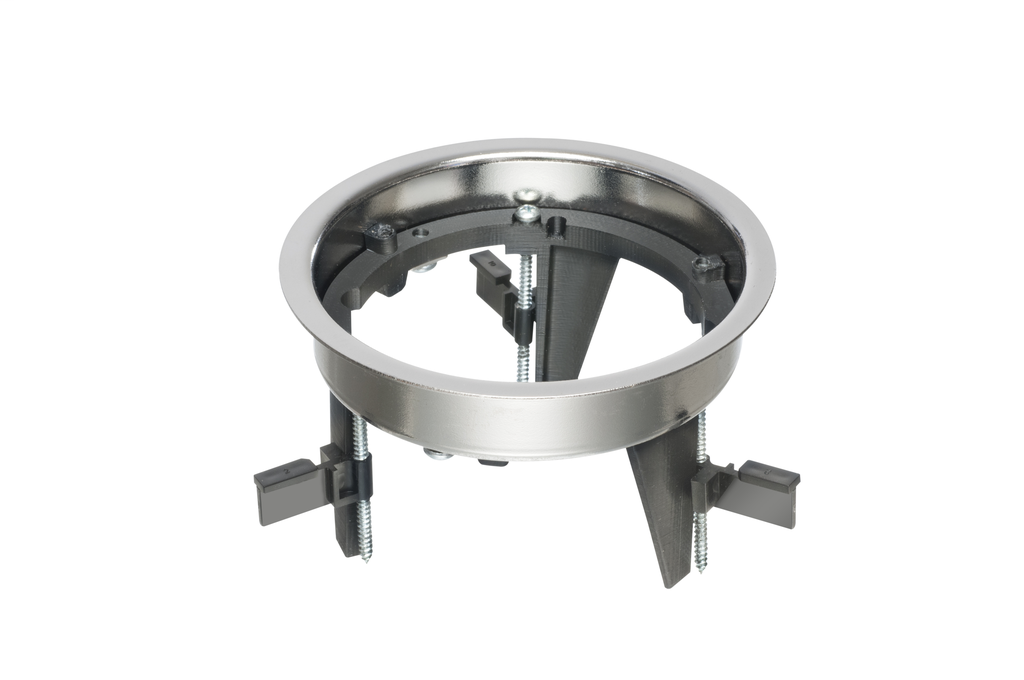 Product image for Arlington FLB4364NL Floor Box Kit w/ Flip Lids, Nickel-Plated Cover