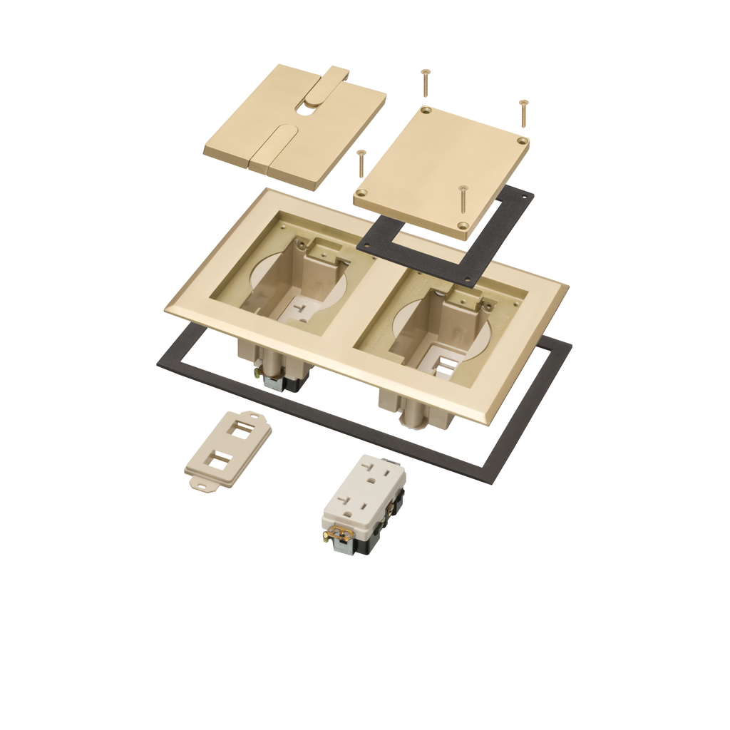 Product image for ARL FLBC8528MB BRASS FLOOR BOX