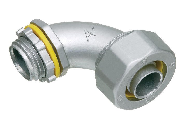 Arlington LT9075 3/4 Inch Liquidtight 90 Degree Connector Arlington LT9075 3/4 Inch Liquidtight 90 Degree Connector