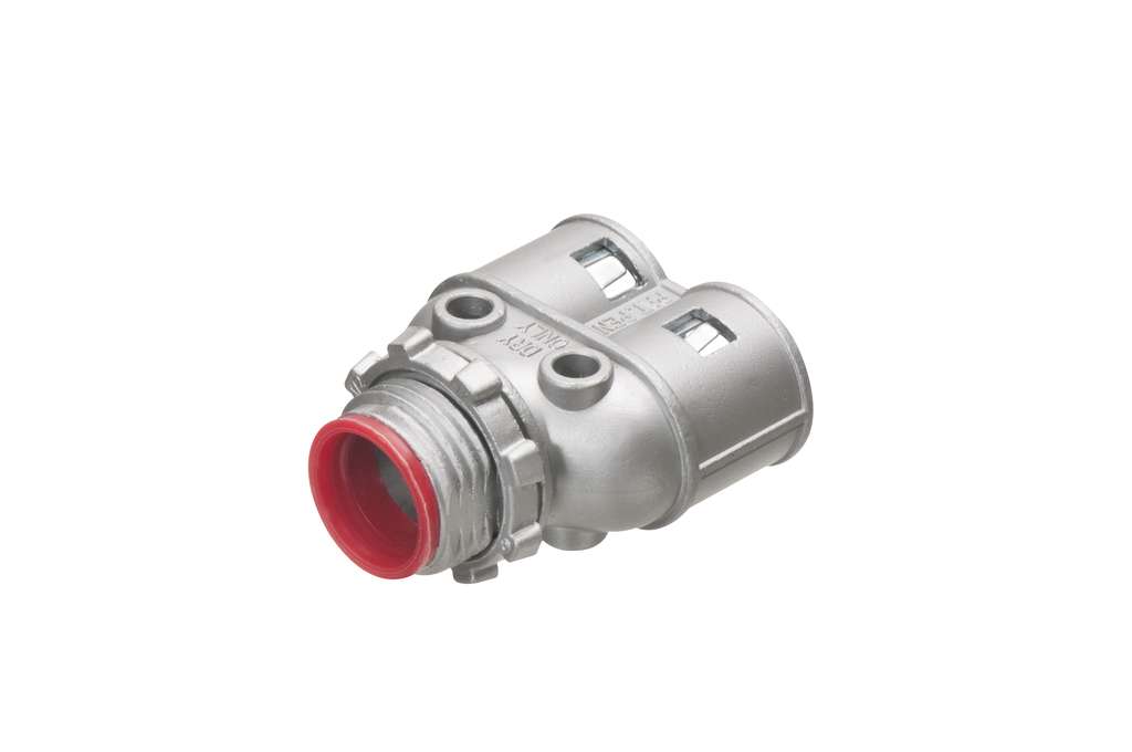 Product image for Arlington 3838A 1/2" Snap²It Insulated Duplex Connector w/ Locknut, Flex/AC/MC, .405 to .612