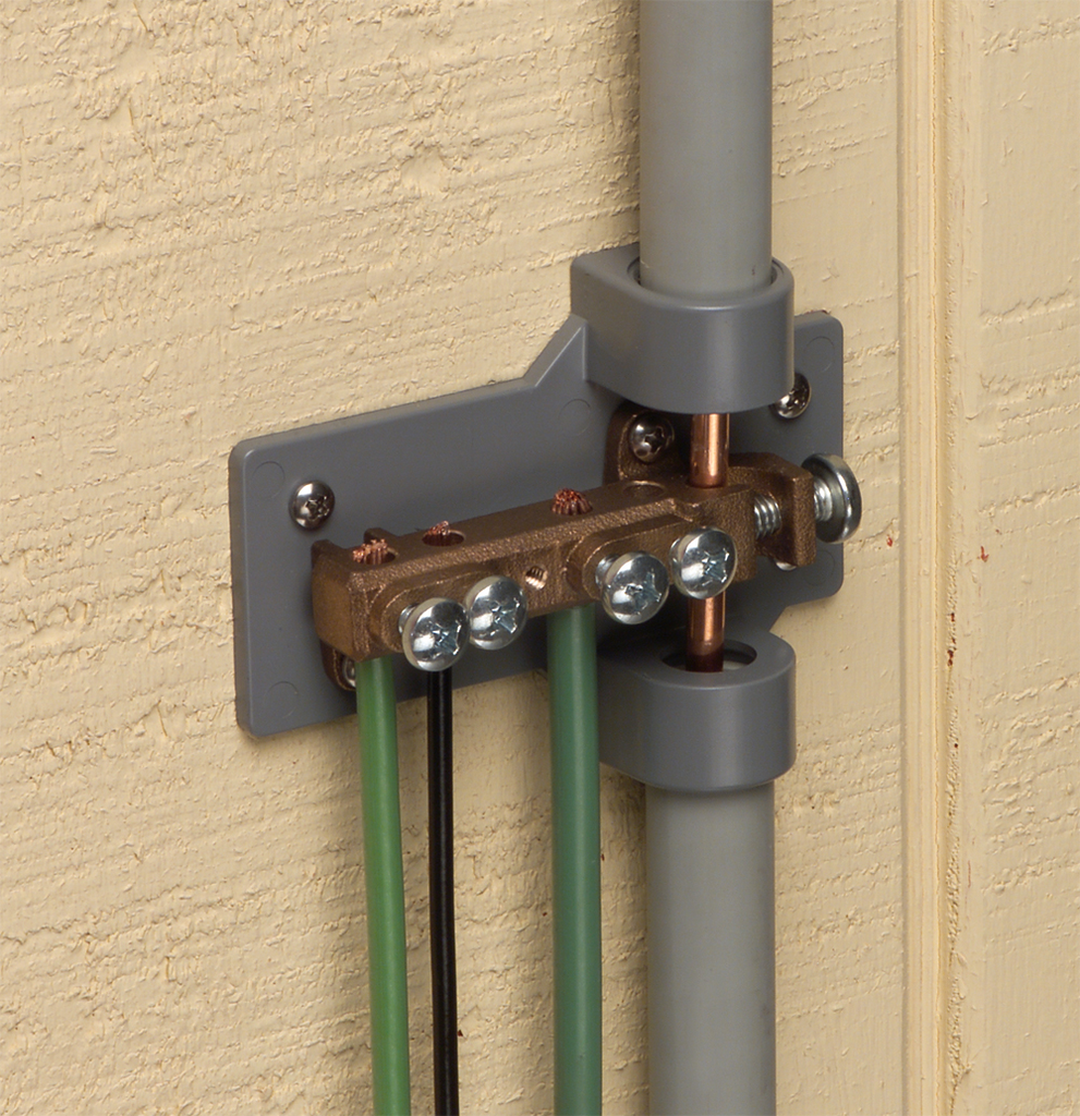 Arlington GBB50P Intersystem Grounding Bridge, Bronze w/ PVC Adapter