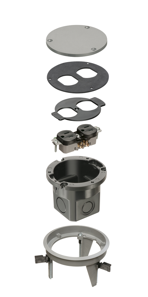 Product image for ARL FLB4360GY DROPIN FLOOR BOX GRAY