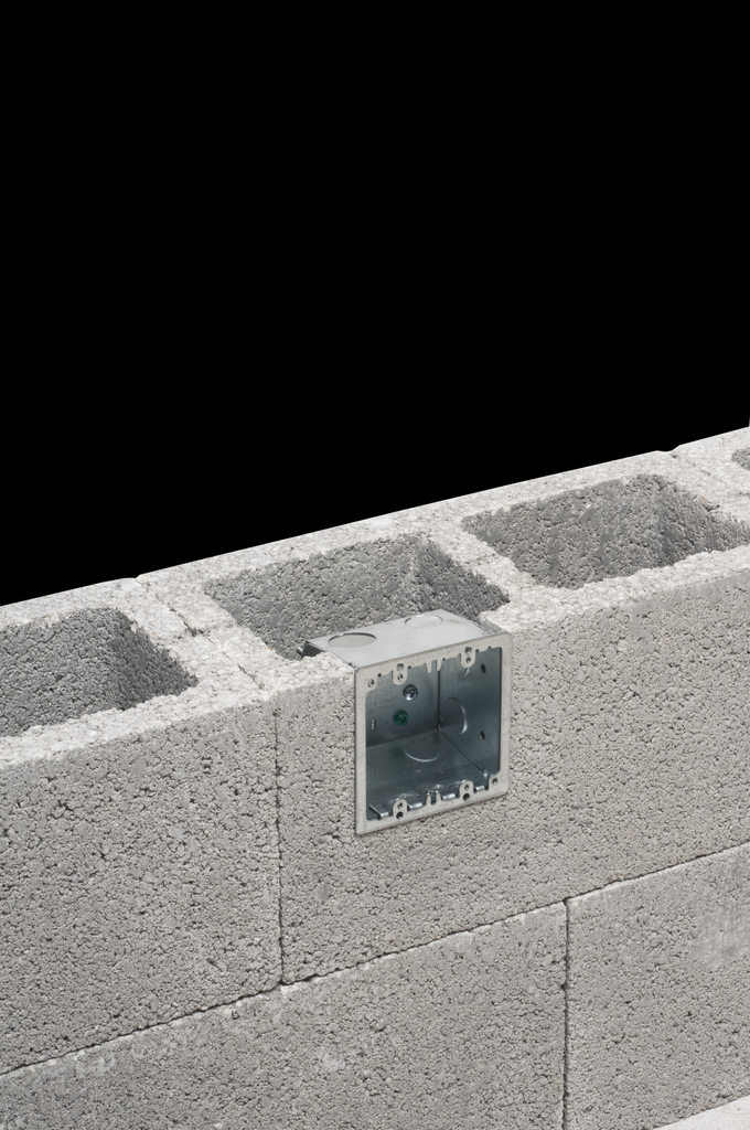 Arlington FSCB44 Steel Concrete Block Outlet Box, 4x4 Capital