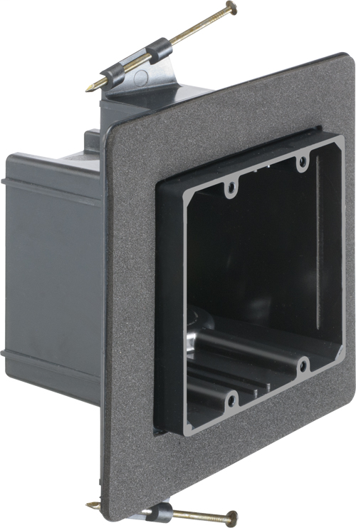 Mayer-DDS-Versatile non conductive outlet box for new construction, two gang screw on. 42 cu inches.-1
