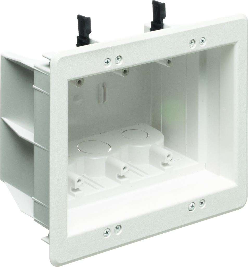 Product image for Arlington DVFR3W 3-Gang Indoor IN BOX™ Recessed Electrical Box, 49 cu.in, White