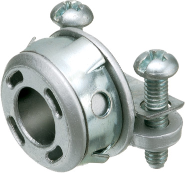 Product image for Arlington 8400ST 3/8" Snap-Tite® NM / MC / BX Round Connector, Zinc Die-Cast