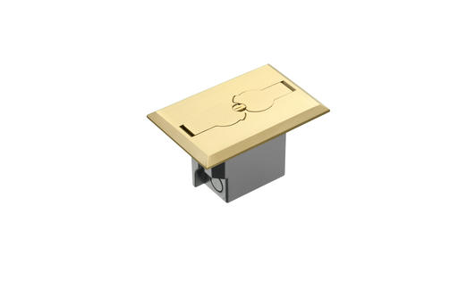 Product image for Arlington FLBRF101MB Non-Metallic Retro Floor Box Kit, Flip Lids, Brass