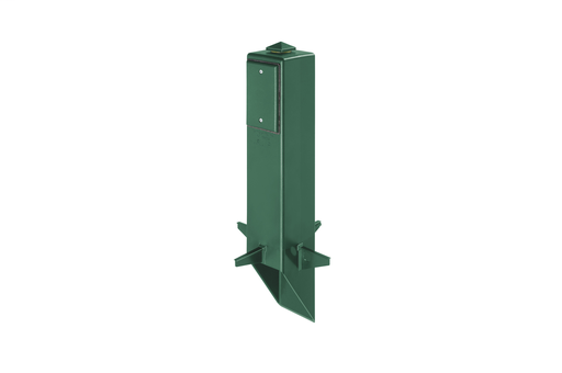 Gard-N-Post. 19.5" support for outdoor light fixtures or GFCI devices outdoors. Opennings on both sides of post for back to back power or power on one side and low voltage on the other. Built in stablaizers need to assembly. Opennings in stabalizers allow