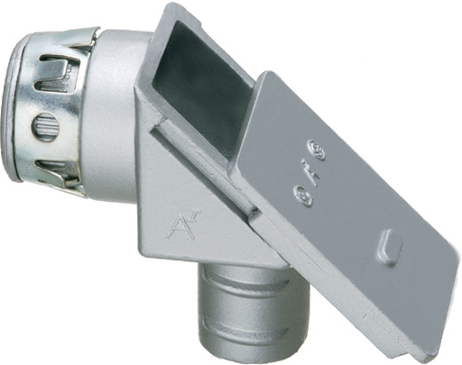 Product image for Arlington GF850ST 1/2" 90deg Screw-In Snap-Tite Flex Connector w/ Sliding Cover