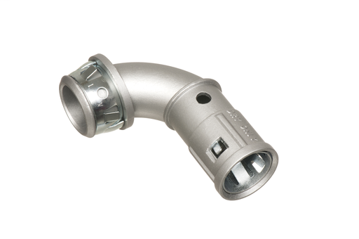 Product image for Arlington 38900ST 1/2" 90deg Snap²It Connector, Flex/AC/MC, .405 to .610