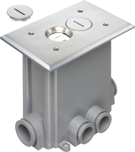 Product image for Arlington FLBC101NL Non-Metallic Concrete Fllor Box Kit, Threaded Plugs, Nickel