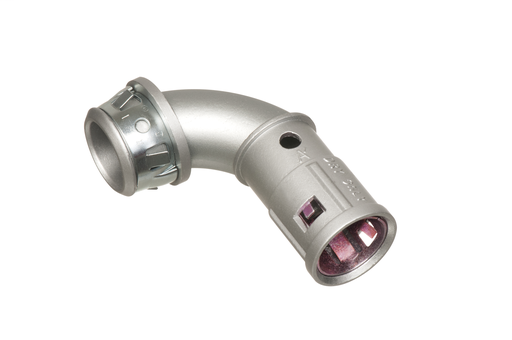 Product image for Arlington 40900ST 1/2" 90deg Snap²It Connector, Flex/AC/MC, .480 to .610