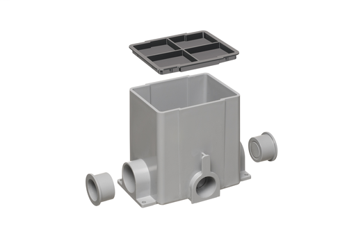 Product image for Arlington FLBC8500 Single-Gang Non-Metallic Gangable Floor Box Kit w/ 1-1/4" Hubs